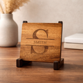 Custom Wooden Monogram Coasters (Set of 4)
