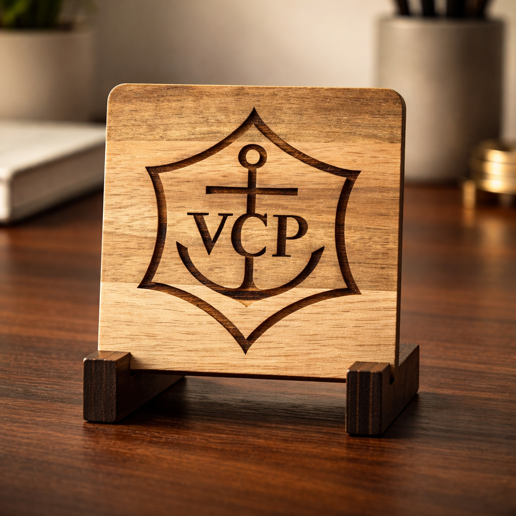 Spirits/Champagne Acacia Wood Coasters (Set of 4)