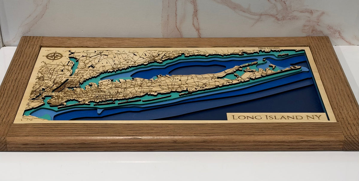 Laser Engraved Wooden Layered Maps