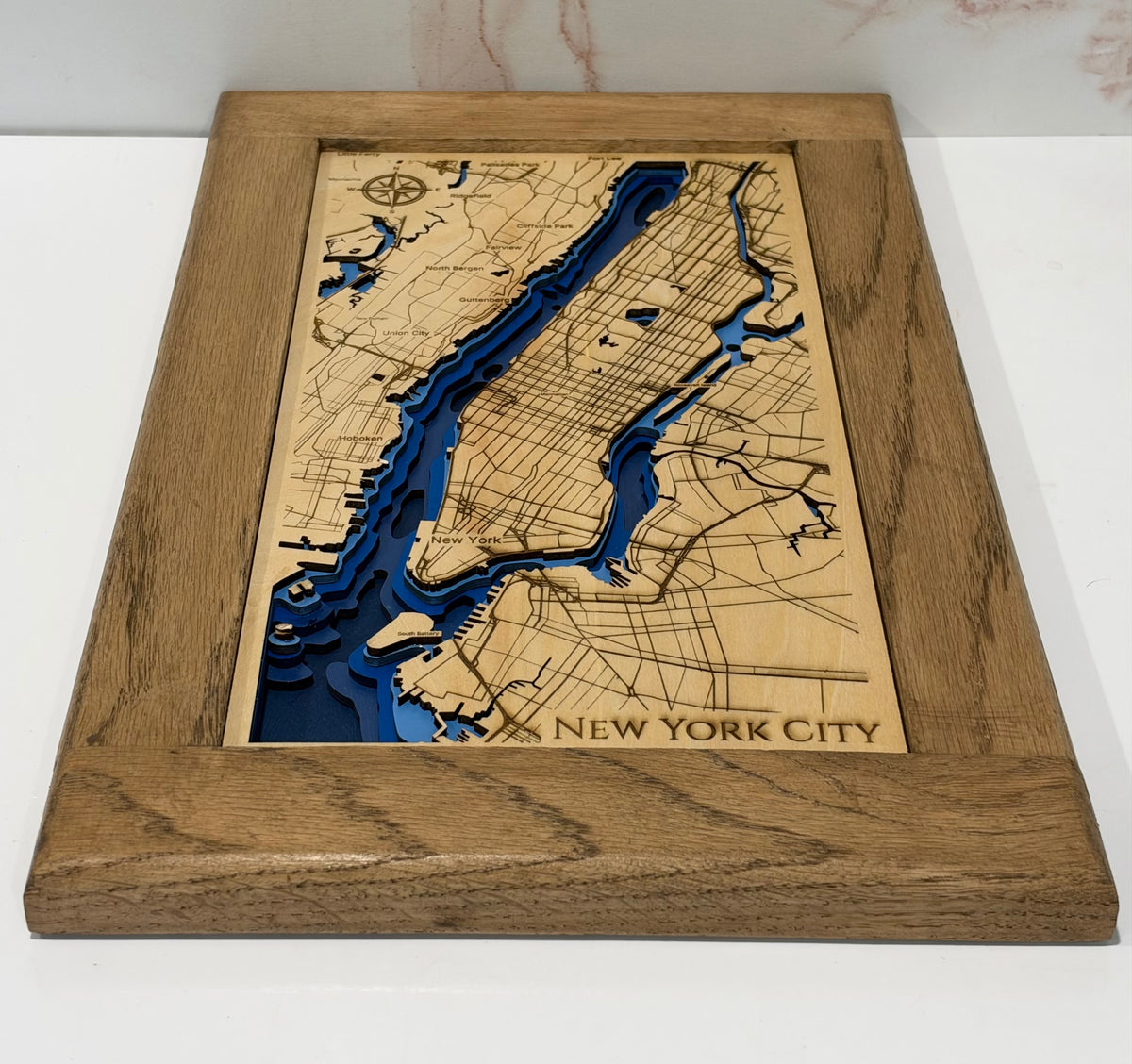 Laser Engraved Wooden Layered Maps