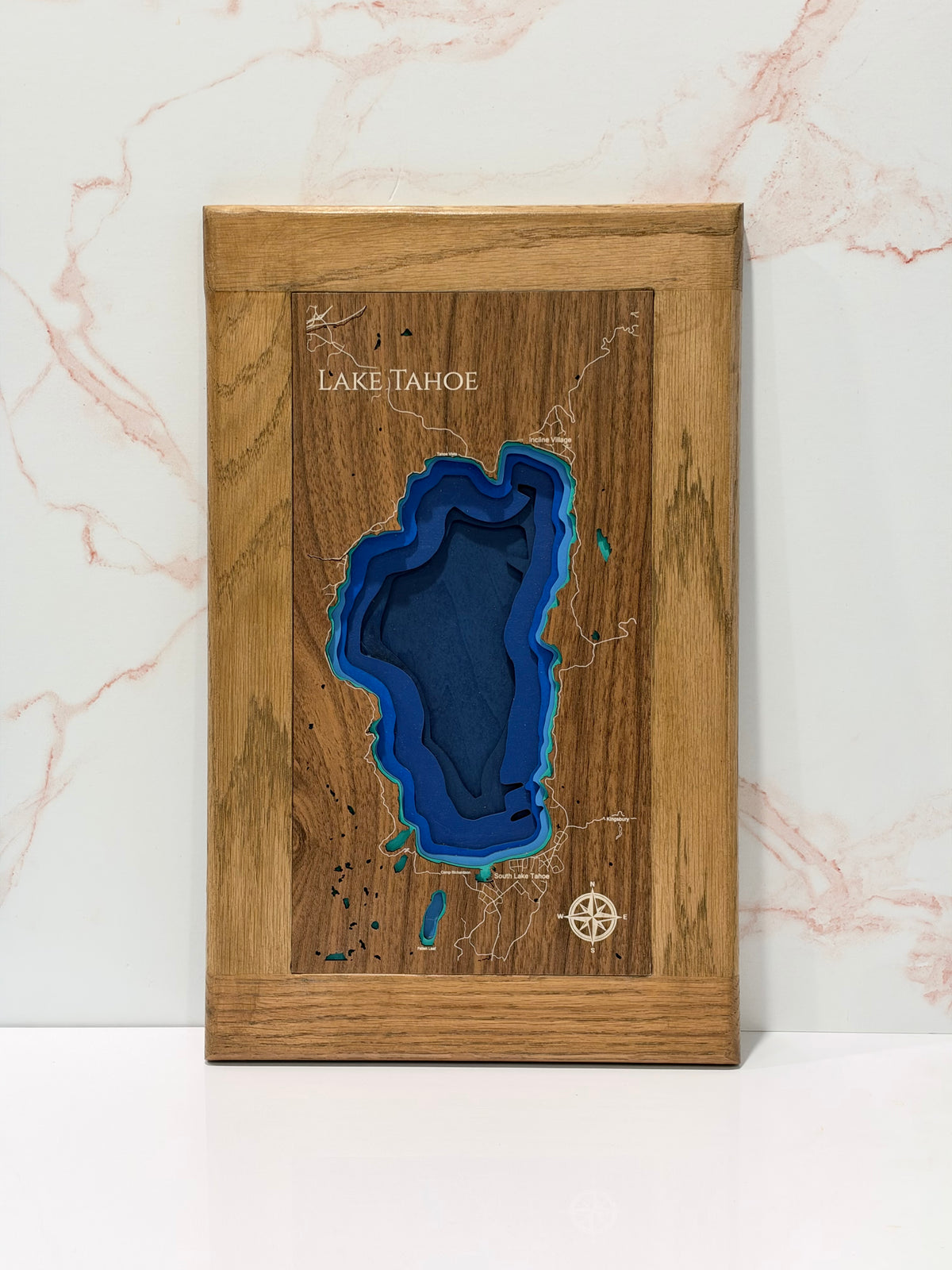 Laser Engraved Wooden Layered Maps