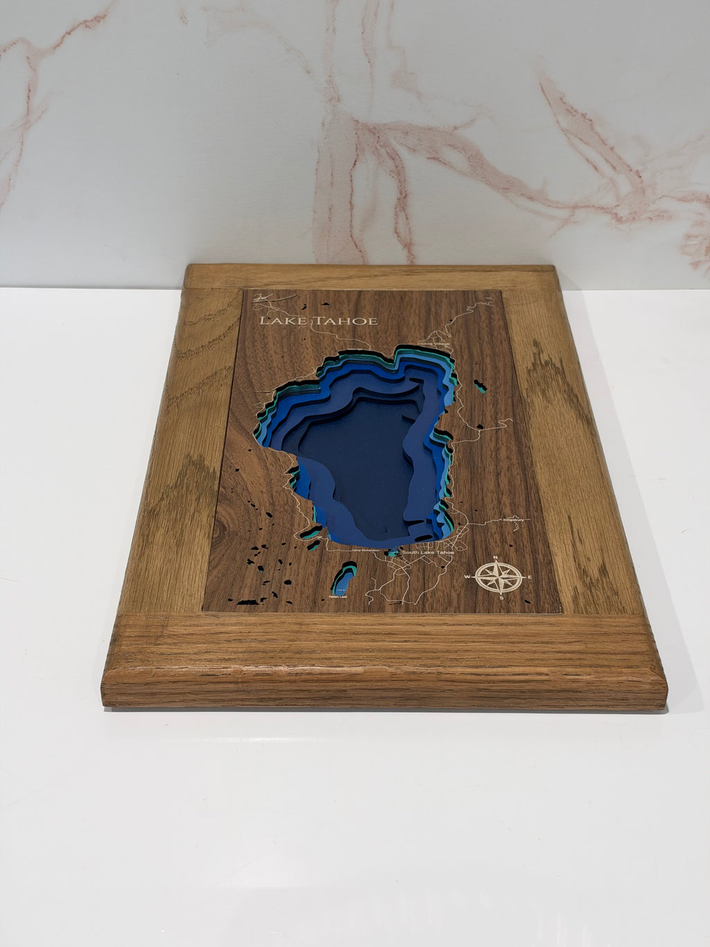 Laser Engraved Wooden Layered Maps